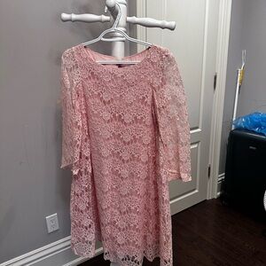 Elegant Pink Lace Dress